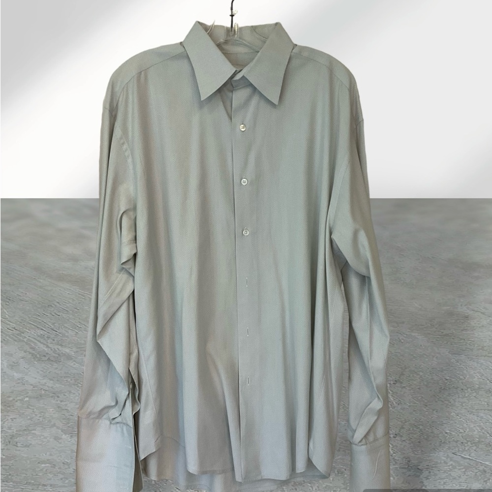 Craig Taylor Dress Shirt, French Cuffs, Luxury Designer and Fabric, Size 16.5 R - Picture 5 of 10